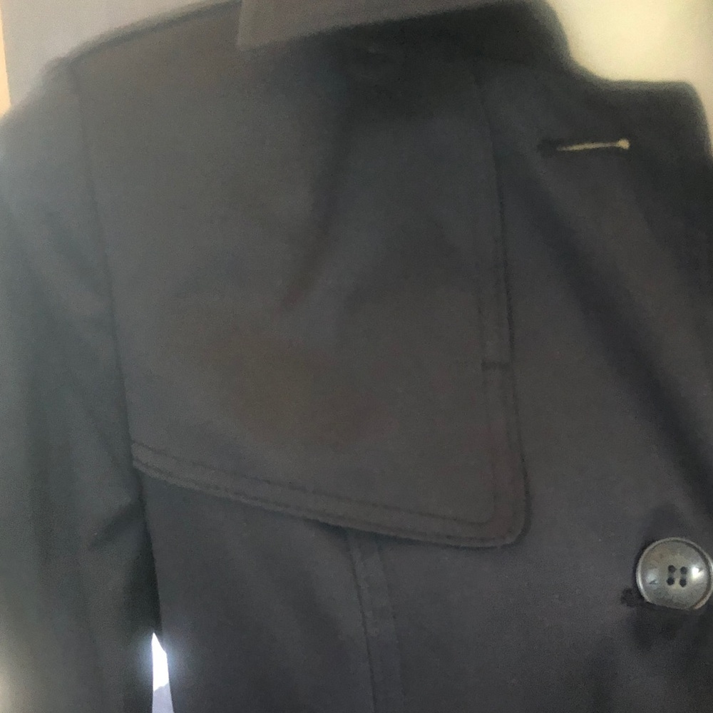 Via Spiga Black Trench Coat (M) - Picture 6 of 12